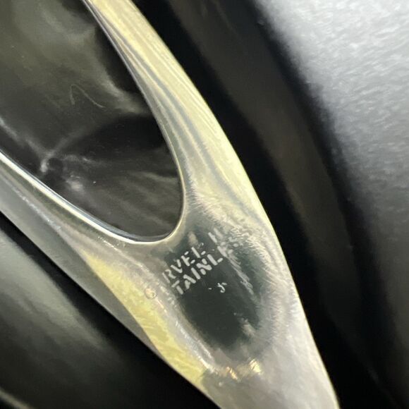 VTG Carvel-Hall 2pc Chrome Stainless Steel Meat Carving Knife& Fork Utensil Set - Picture 5 of 15